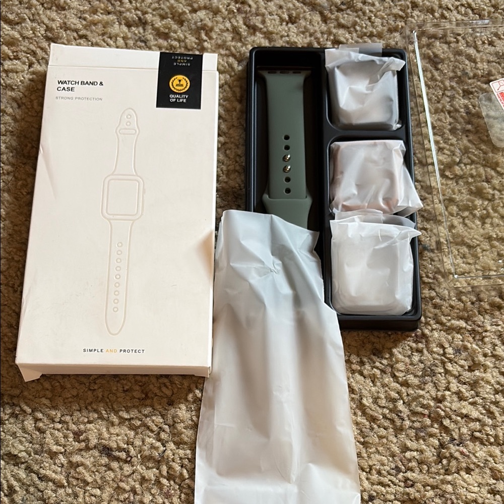 Green Watch Band and Case Set